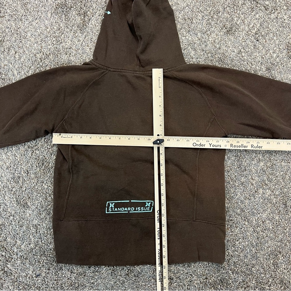 Vintage y2k Hurley sweatshirt womens medium brown blue hoodie surf skate‎ grunge - Picture 7 of 9